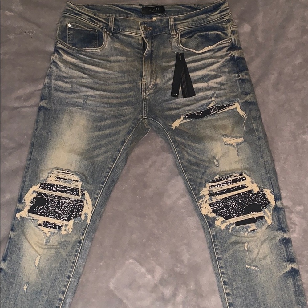 Amiri Bandana Patch Jeans